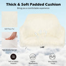 Faux Fur Swivel Office Chair Fluffy Vanity Chair Adjustable Chair HW67219YW