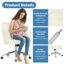 Faux Fur Swivel Office Chair Fluffy Vanity Chair Adjustable Chair HW67219YW