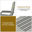 Lounge Chair Chaise Adjustable Recliner Weather Resistant Grey OP70717TU