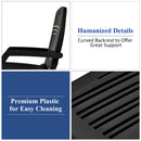 Lounge Chair Chaise Adjustable Recliner Weather Resistant Black OP70717BK