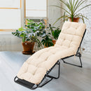 73" Lounge Chaise Cushion Padded Recliner Cushion Indoor Outdoor Beige HW67233BE