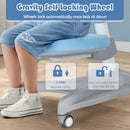 Kids Study Desk Chair Adjustable Height Depth w/Sit-Brake Casters Blue JV10036