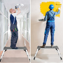 330lbs Aluminum Step Stool Folding Bench Work Platform Non-slip Drywall Ladder