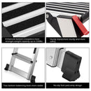 330lbs Aluminum Step Stool Folding Bench Work Platform Non-slip Drywall Ladder