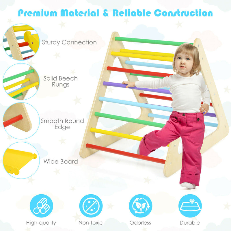 5 in 1 Toddler Playing Set Kids Climbing Triangle &amp; Cube Play Equipment