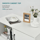 File Cabinet Mobile Lateral Printer Stand with Storage Shelves White CB10237WH