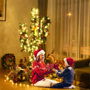 5Ft/6Ft/7Ft Pre-Lit Cactus Artificial Christmas Tree w/LED Lights and Ball Ornaments