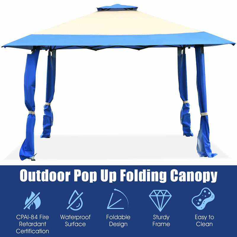 Outdoor 13' x13' Pop Up Canopy Tent Instant Folding Canopy Shelter