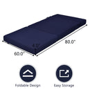 Queen Size 4'' Quart -Fold Foam Folding Mattress Futon Sleepover Sofa Bed Guest
