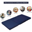 Queen Size 4'' Quart -Fold Foam Folding Mattress Futon Sleepover Sofa Bed Guest