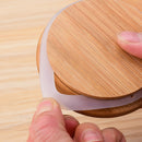 Glass Jars with Silicone Ring Bamboo lid,Set of 6 Glass Food Storage