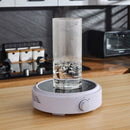 3PCS Glass Jar Set with Silicon Ring Bamboo Lid,Air Tight Clear Glass