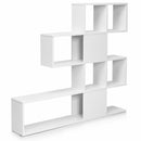 5-Tier Bookshelf Corner Ladder Bookcase Display Storage Rack White  CB10293WH