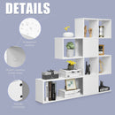5-Tier Bookshelf Corner Ladder Bookcase Display Storage Rack White  CB10293WH