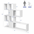 5-Tier Bookshelf Corner Ladder Bookcase Display Storage Rack White  CB10293WH