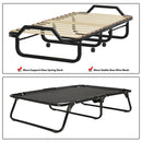 Folding Bed w/Memory Foam Mattress Rollaway Metal Bed Sleeper Made in Italy HW66085
