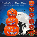 3-Tier Color-Changing Lighted Ceramic Pumpkin Lantern Battery Powered Halloween CM22644