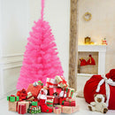 3 ft Premium Artificial Christmas Mini Tree Holiday Season Pink w/ Plastic Stand CM22790PI