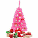 3 ft Premium Artificial Christmas Mini Tree Holiday Season Pink w/ Plastic Stand CM22790PI