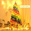 7FT Artificial Hinged Colorful Rainbow Full Fir Christmas Tree with 1213 Tips CM22830