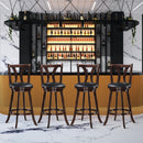 Set of 2 Swivel Bar stools 29.5" Bar Height Chairs with Rubber Wood Legs