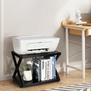 Desktop Printer Stand 2 Tiers Storage Shelves w/Anti-Skid Pads Black