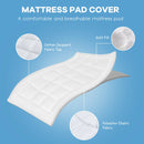 Twin Mattress Pad Cover Padded Topper Soft Quilted Fitted Deep Pocket  HT1142T