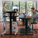 Hand Crank Sit to Stand Desk Frame Height Adjustable Standing Base Black  HW67624BK