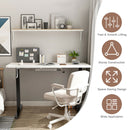 Hand Crank Sit to Stand Desk Frame Height Adjustable Standing Base Black  HW67624BK