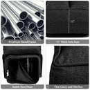 Swivel Folding Floor Chair 6-Position Gaming Chair w/ Metal Base Black