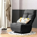 Swivel Folding Floor Chair 6-Position Gaming Chair w/ Metal Base Grey