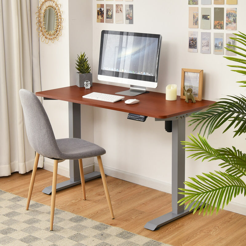 Electric Adjustable Standing Desk Stand up Workstation w/Control Teak