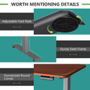 Electric Adjustable Standing Desk Stand up Workstation w/Control Teak