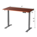 Electric Adjustable Standing Desk Stand up Workstation w/Control Teak