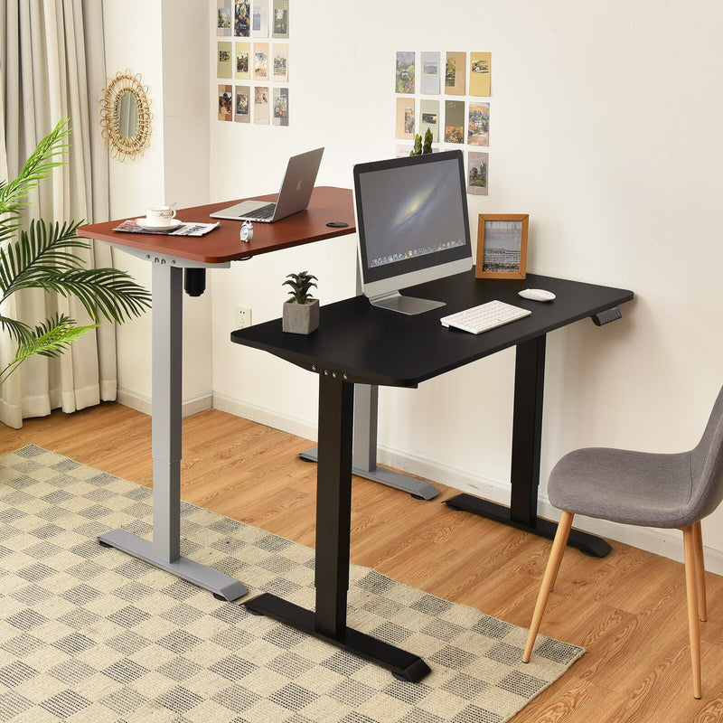 Electric Adjustable Standing Desk Stand up Workstation w/Control Teak