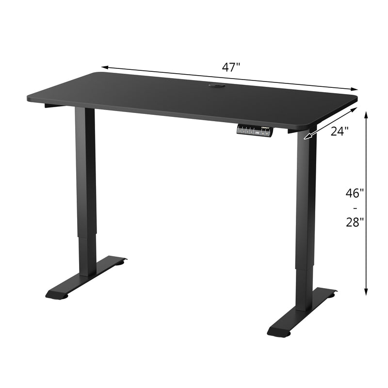 Electric Adjustable Standing Desk Stand up Workstation w/Control Black