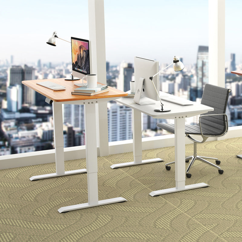 Electric Adjustable Standing Desk Stand up Workstation w/Control Maple