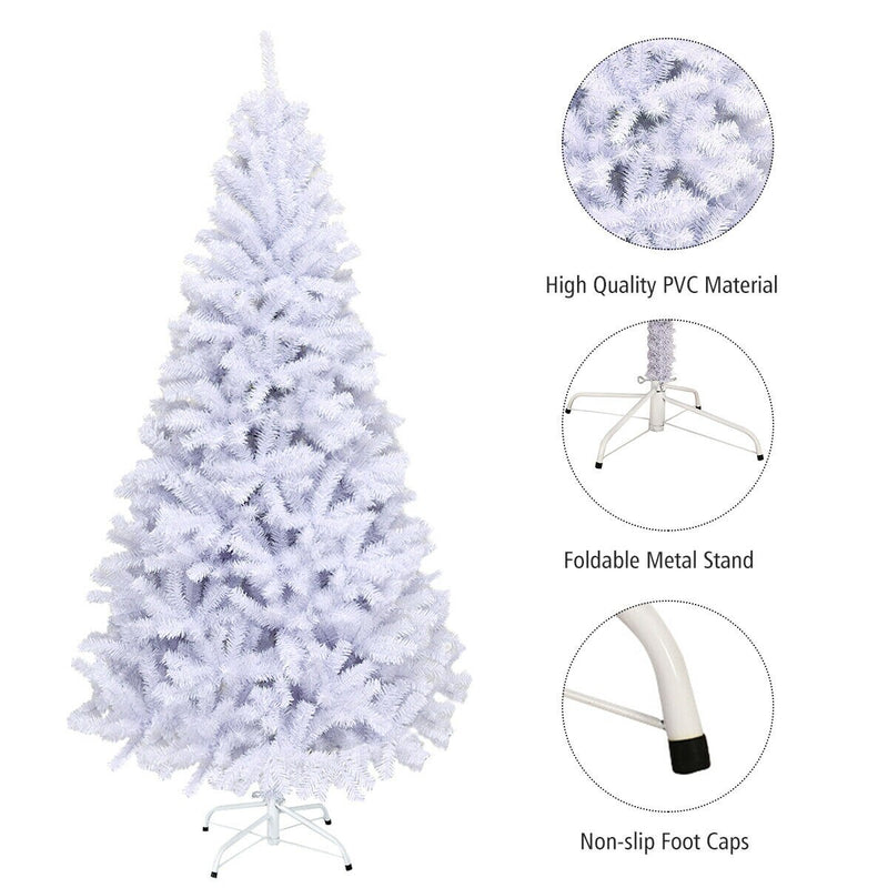 7.5Ft Hinged Artificial Christmas Tree Premium Pine Tree 1346 Tips w/Metal Stand CM22101