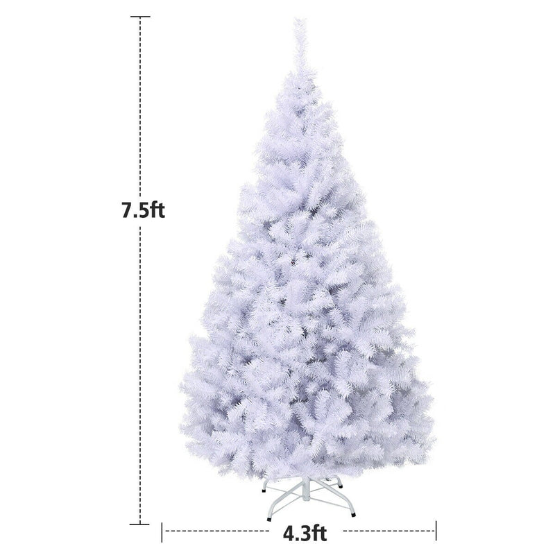 7.5Ft Hinged Artificial Christmas Tree Premium Pine Tree 1346 Tips w/Metal Stand CM22101