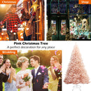 7ft Artificial Christmas Tree Hinged Full Fir Tree w/ Metal Stand Holiday Season CM22349