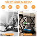 Mobile Printer Stand 3 Tier Storage Shelves Printer Cart w/ Pads Black