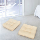 2PCS 21" x 21" Patio Chair Seat Cushion Pads Indoor/Outdoor Beige