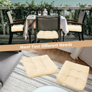 2PCS 21" x 21" Patio Chair Seat Cushion Pads Indoor/Outdoor Beige