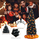 6ft Unlit Artificial Christmas Halloween Pencil Tree Black w/Metal Stand