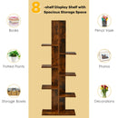8-shelf Bookcase Freestanding Tree shelf Display Storage Stand Coffee