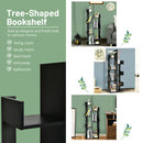 8-Shelf Bookcase Modern Tree Bookshelf Storage Decor Freestanding