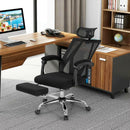 Mesh Office Chair Recliner Desk Chair Height Adjustable w/Footrest Black