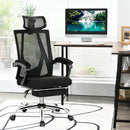 Mesh Office Chair Recliner Desk Chair Height Adjustable w/Footrest Black