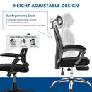 Mesh Office Chair Recliner Desk Chair Height Adjustable w/Footrest Black
