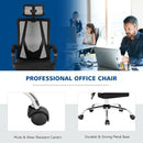 Mesh Office Chair Recliner Desk Chair Height Adjustable w/Footrest Black